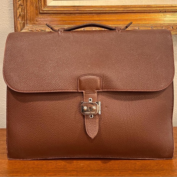Hermes Handbags - Hermes Box Sac a Depeche 38 Togo briefcase